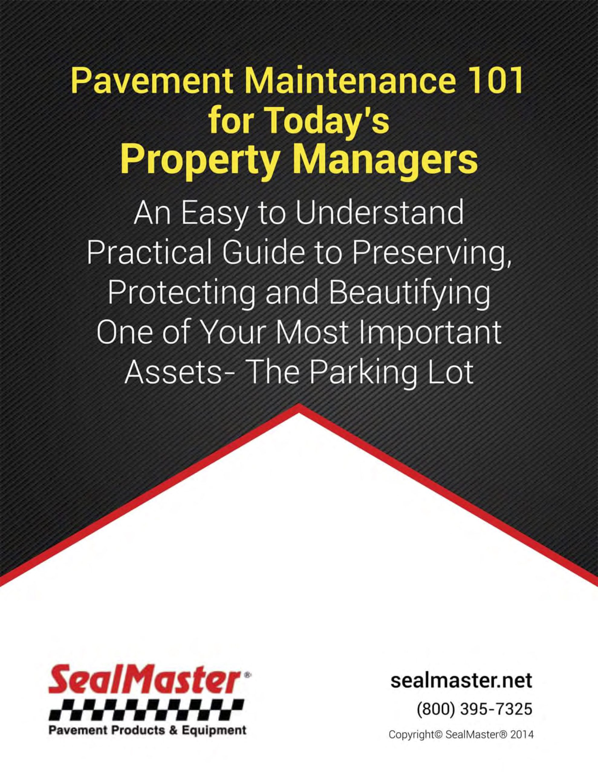 SealMaster pavement maintenance 101 for property managers.