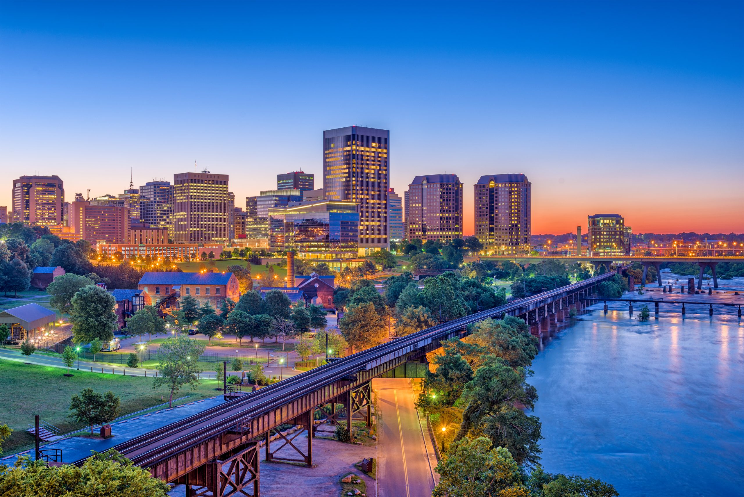 Richmond, Virgina, USA downtown skyline.