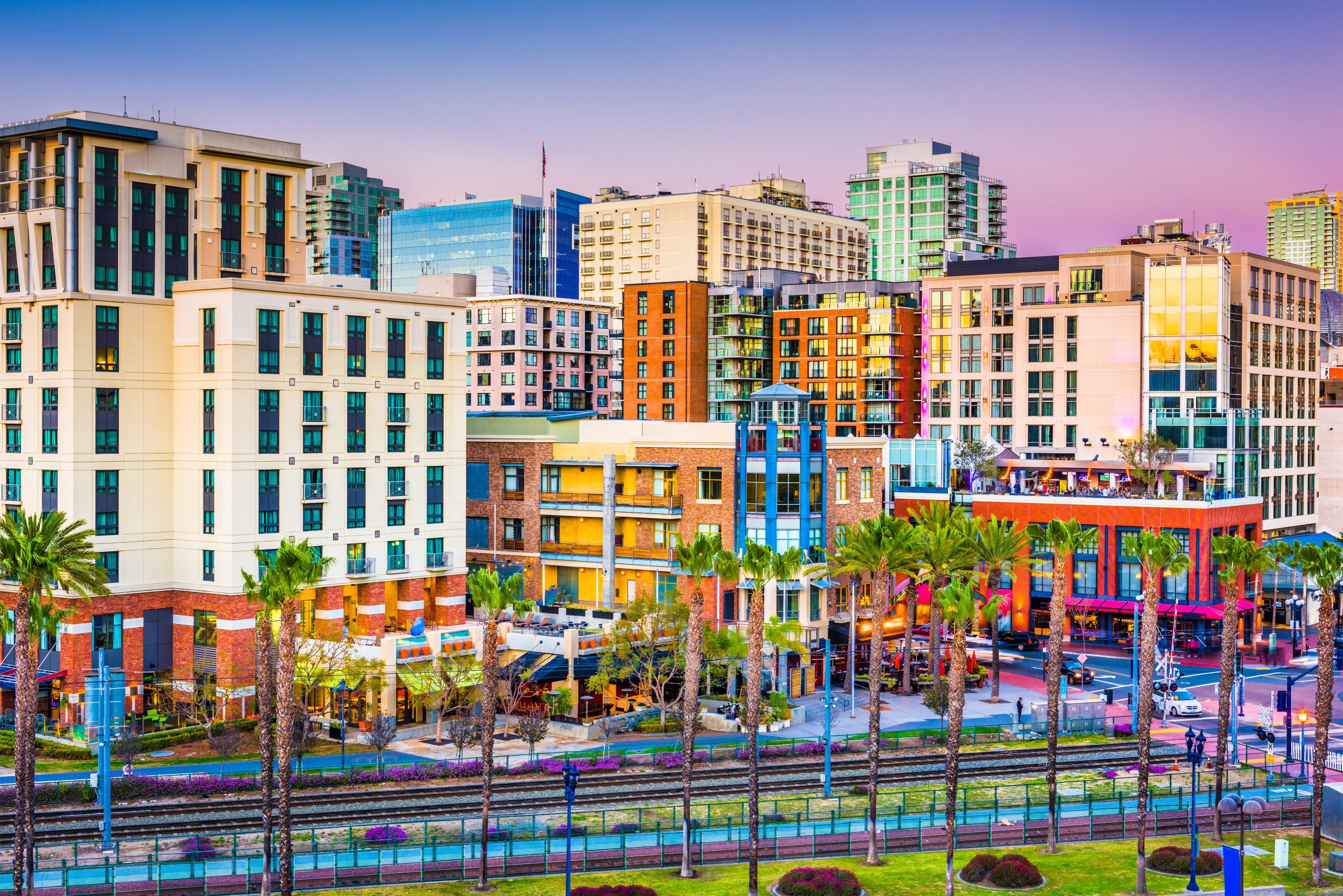 San Diego, California, USA downtown city skyline.